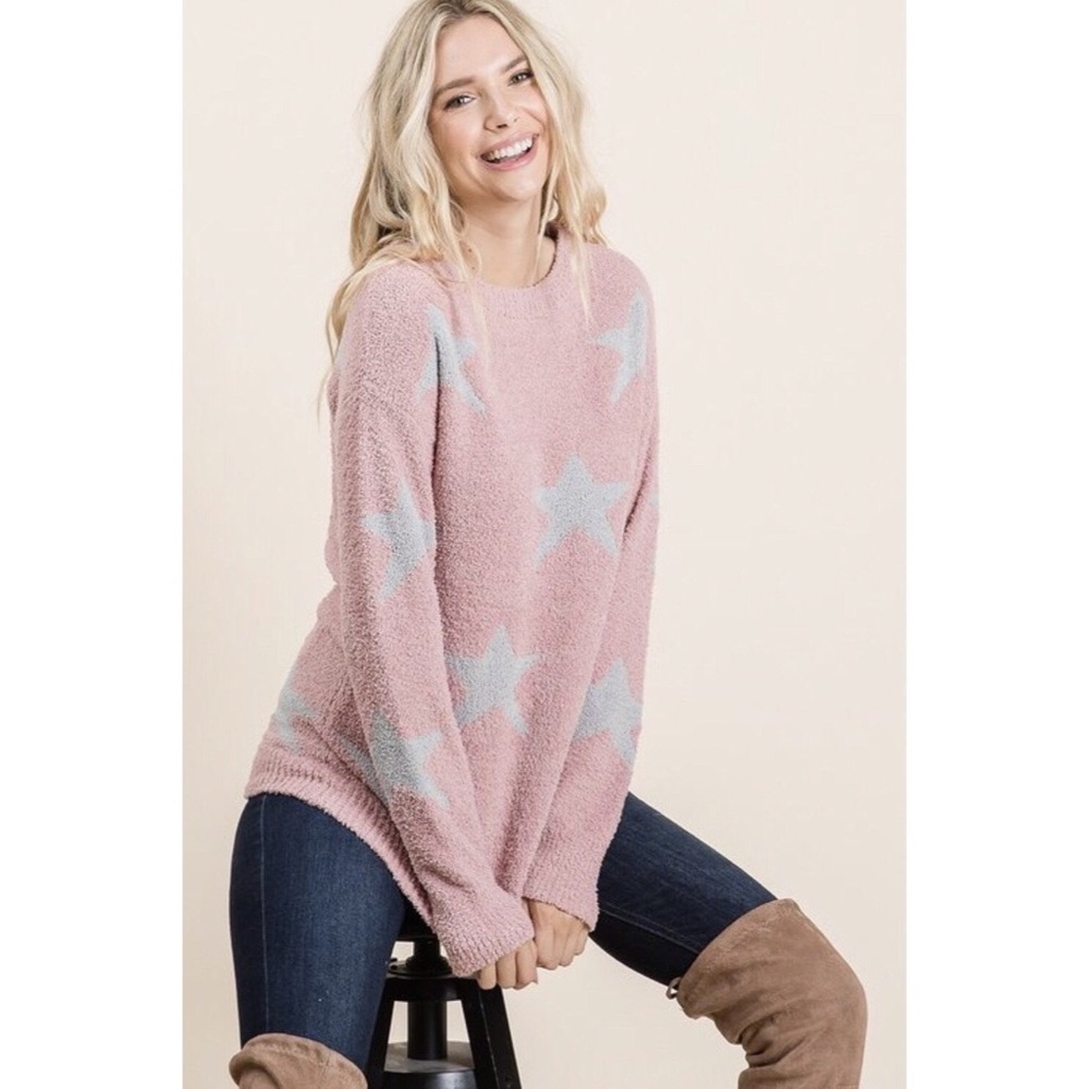 Stars in Pink Sweater